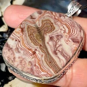 Beautiful Large Dolomite Pendant 2 1/4”